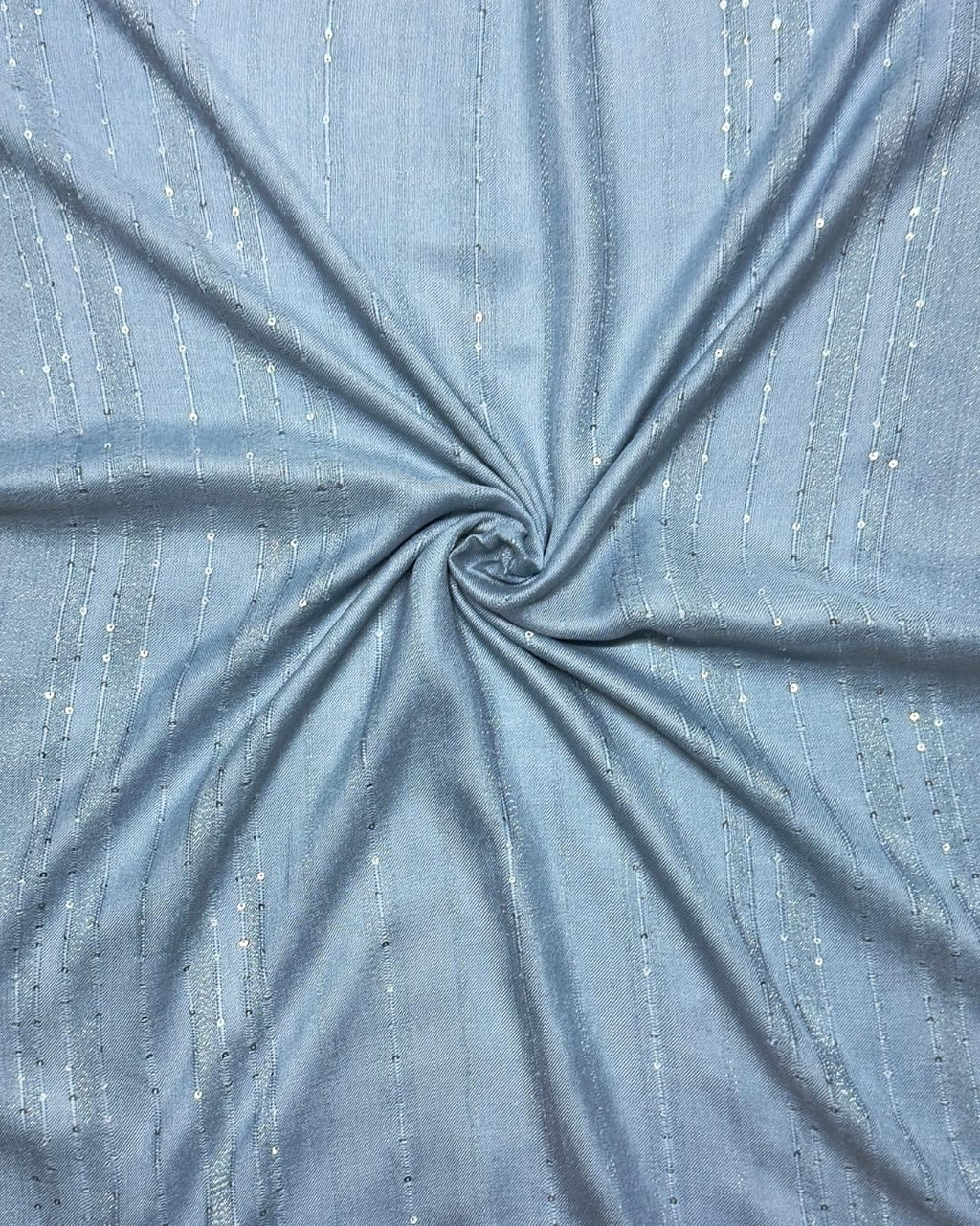 Humble Hilo Handmade Shimmer Thread Scarf or Shawl Large Lightweight Neckscarf Wrap for Women with Metallic Embroidery