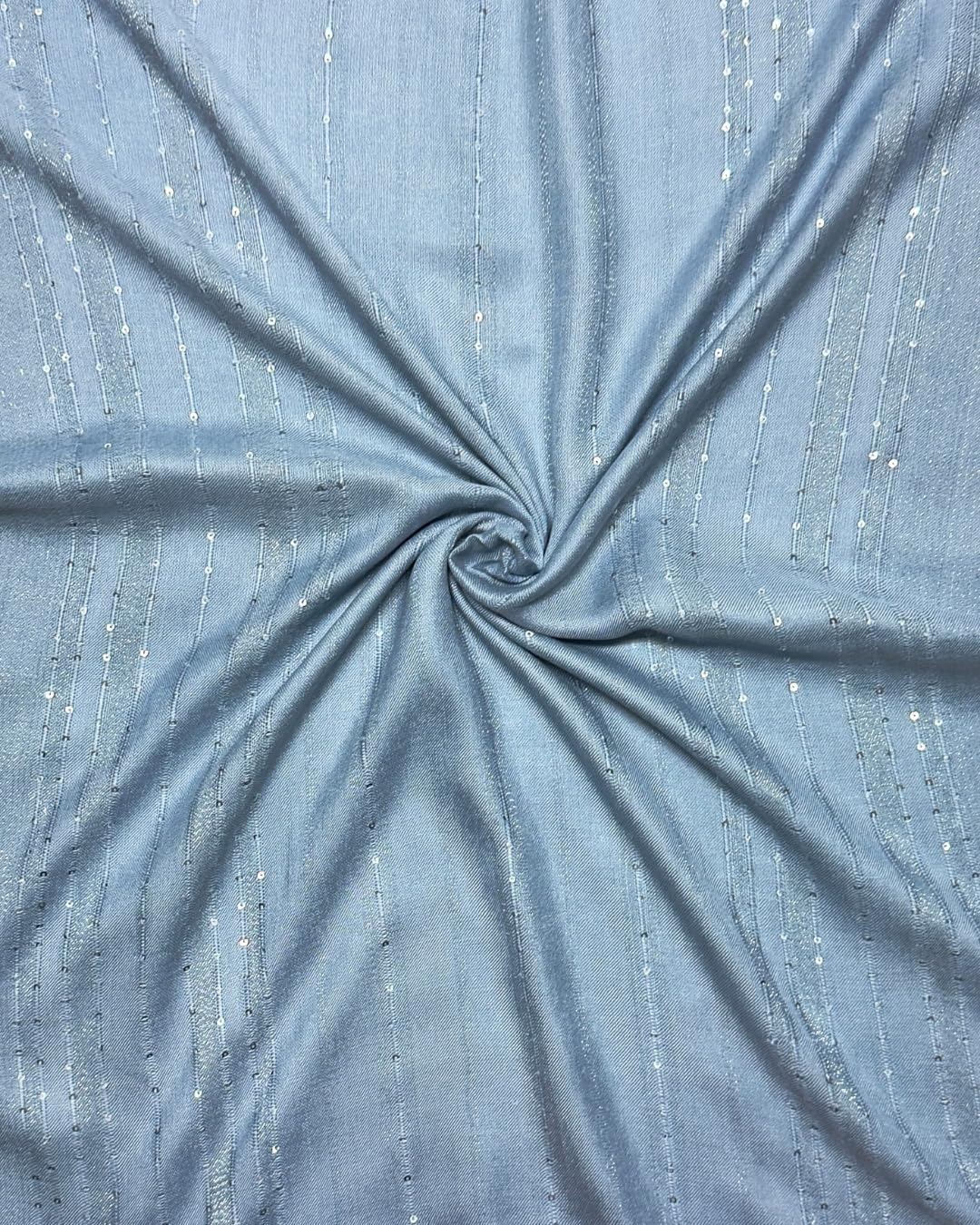 Humble Hilo Handmade Shimmer Thread Scarf or Shawl Large Lightweight Neckscarf Wrap for Women with Metallic Embroidery