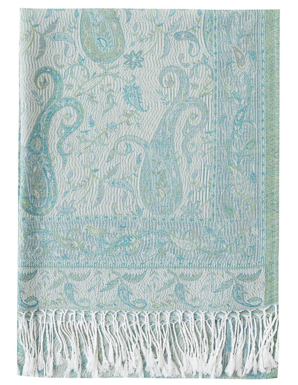 Umjetnost Womens Soft Silky Pashmina Rave Scarf Paisley Pattern Pashmina Shawl Wrap with Fringes
