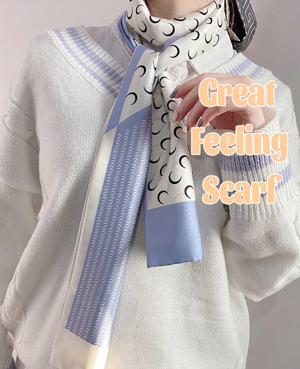 kcctoo 59” Long Silk Like Head Scarf Women's Fashion Square Neck Satin Scarfs for Bag Hair Scarves Gift 59 * 5.9”