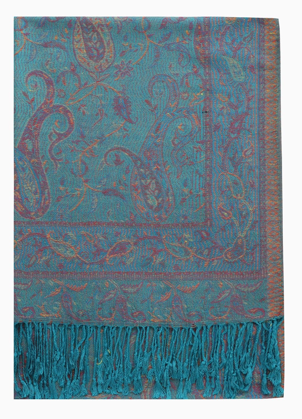 Umjetnost Womens Soft Silky Pashmina Rave Scarf Paisley Pattern Pashmina Shawl Wrap with Fringes