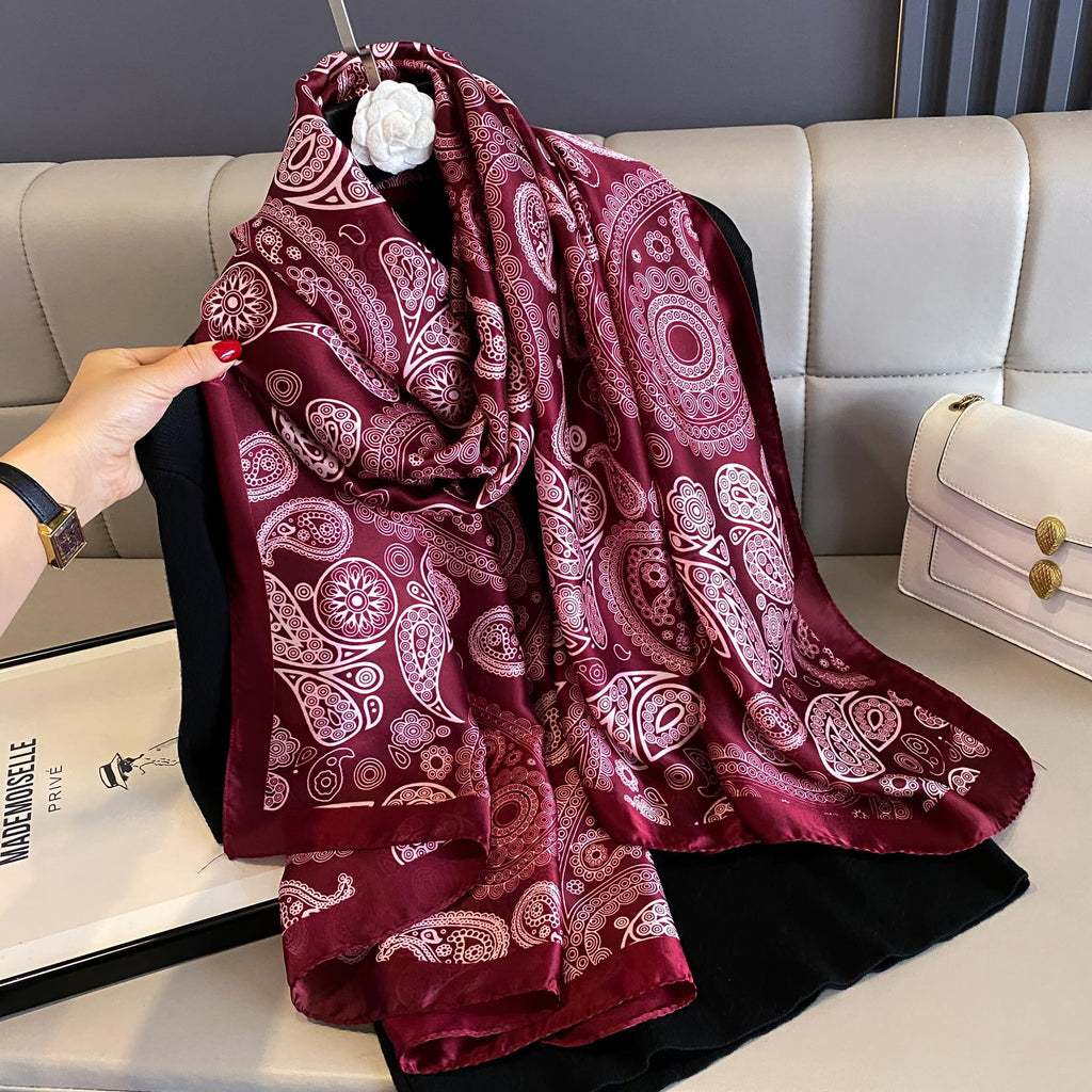 Silk Scarf Mulberry Silk Fashion Scarves Long Lightweight Shawl Wrap …
