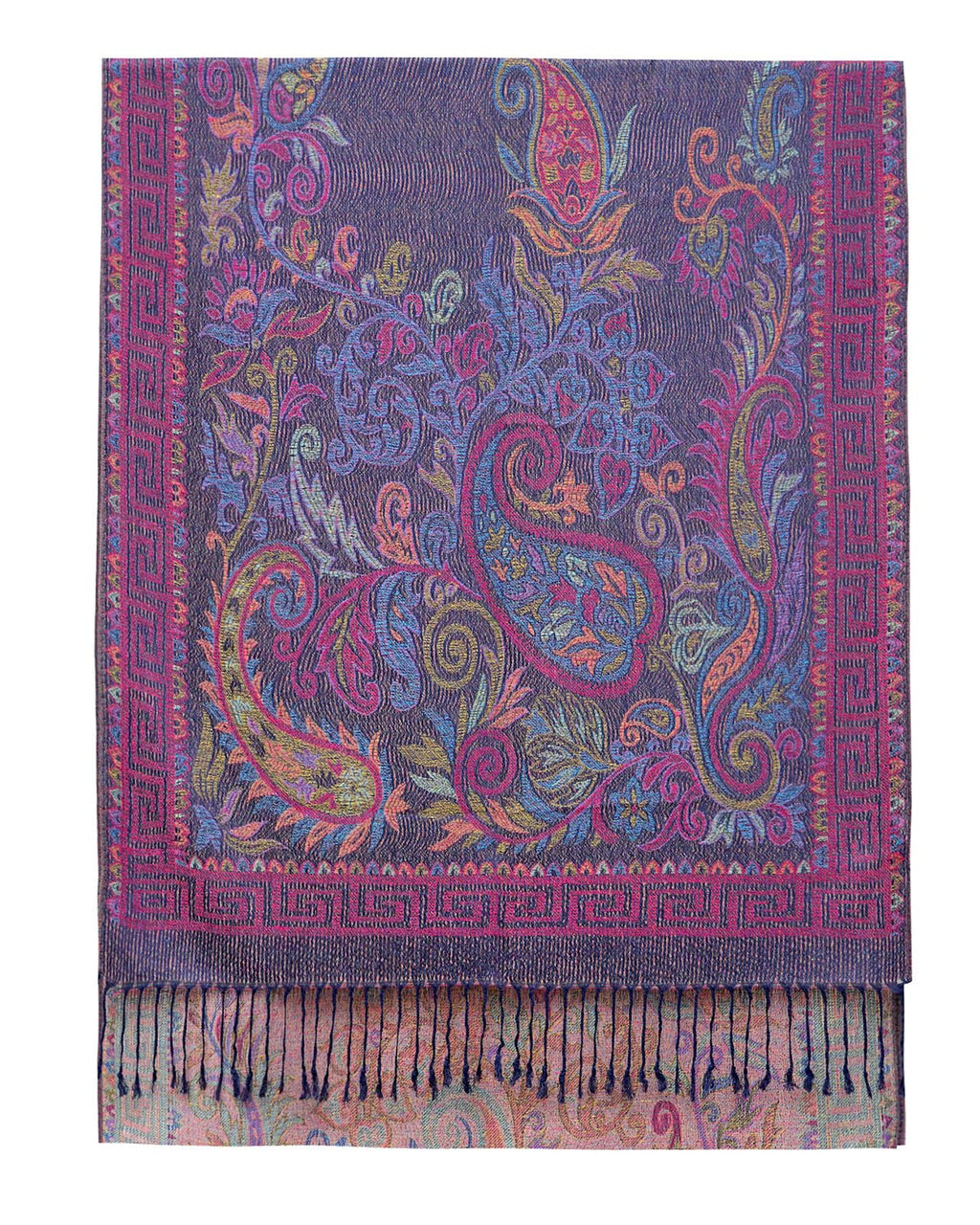 Umjetnost Womens Soft Silky Pashmina Rave Scarf Paisley Pattern Pashmina Shawl Wrap with Fringes