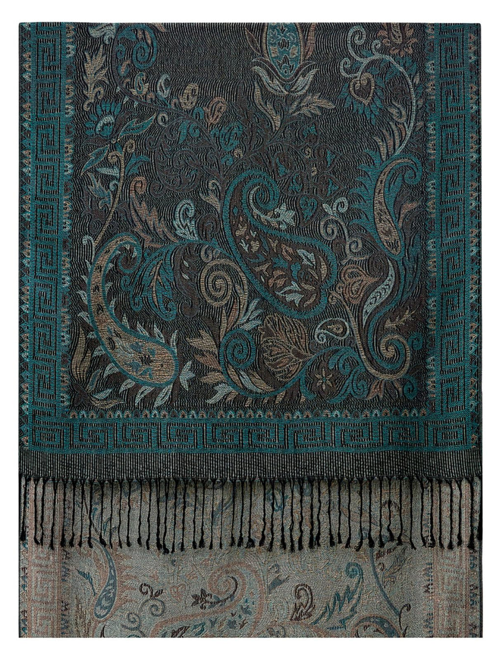 Umjetnost Womens Soft Silky Pashmina Rave Scarf Paisley Pattern Pashmina Shawl Wrap with Fringes