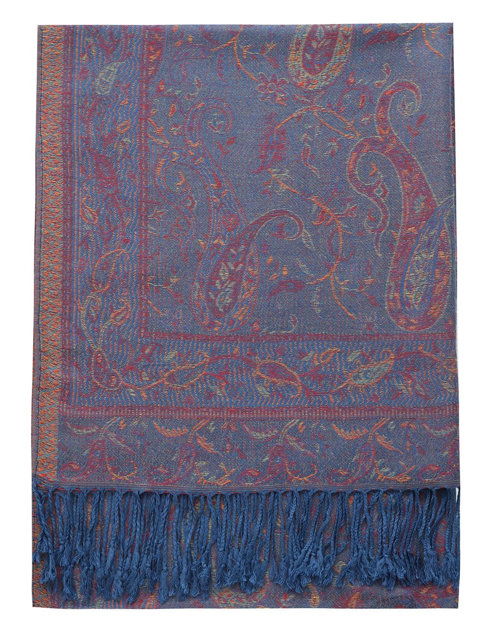 Umjetnost Womens Soft Silky Pashmina Rave Scarf Paisley Pattern Pashmina Shawl Wrap with Fringes