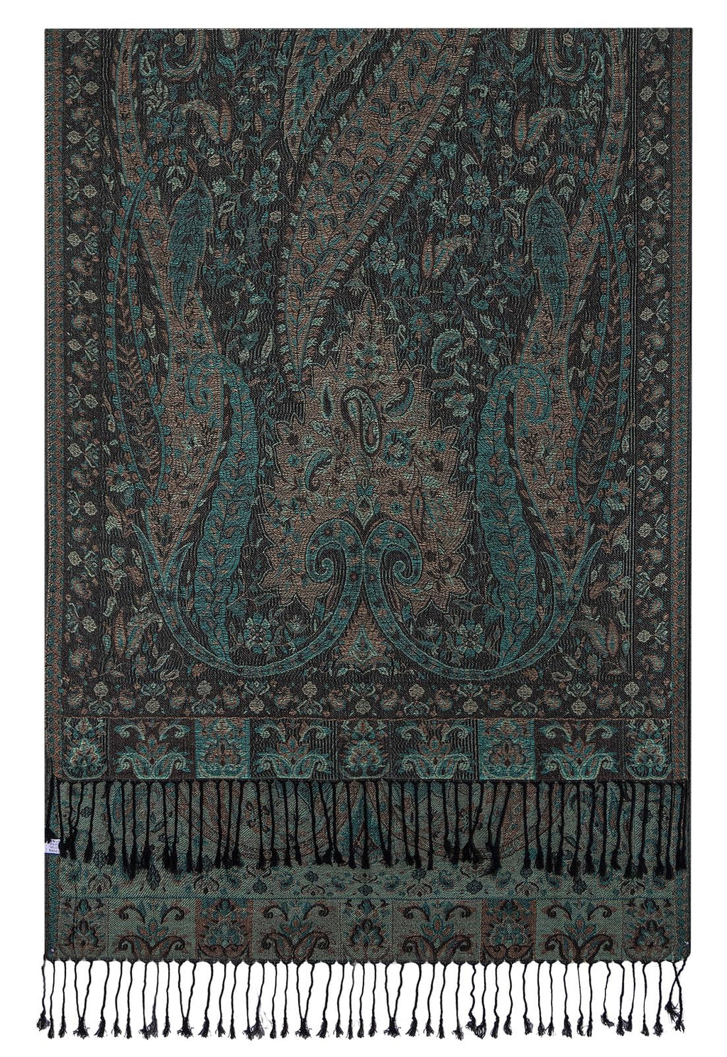 Umjetnost Womens Soft Silky Pashmina Rave Scarf Paisley Pattern Pashmina Shawl Wrap with Fringes