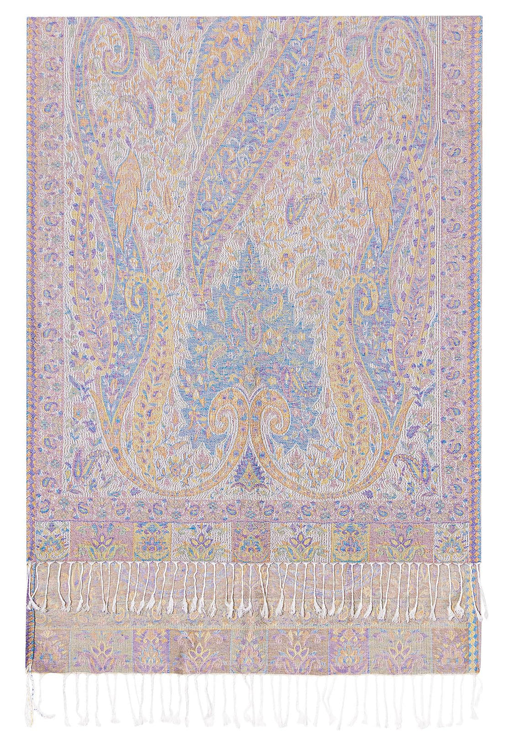 Umjetnost Womens Soft Silky Pashmina Rave Scarf Paisley Pattern Pashmina Shawl Wrap with Fringes