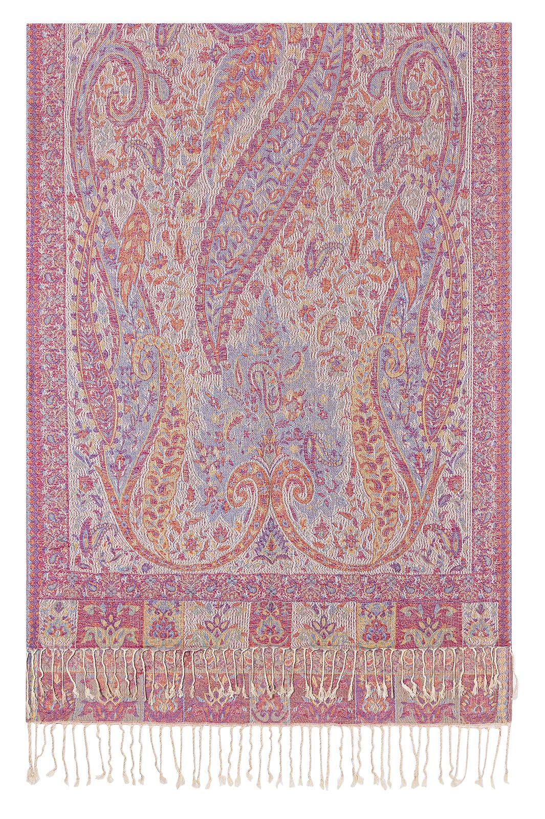 Umjetnost Womens Soft Silky Pashmina Rave Scarf Paisley Pattern Pashmina Shawl Wrap with Fringes