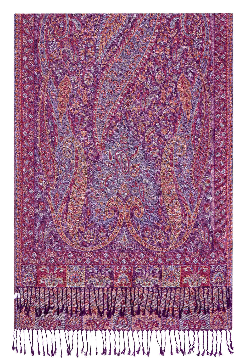 Umjetnost Womens Soft Silky Pashmina Rave Scarf Paisley Pattern Pashmina Shawl Wrap with Fringes