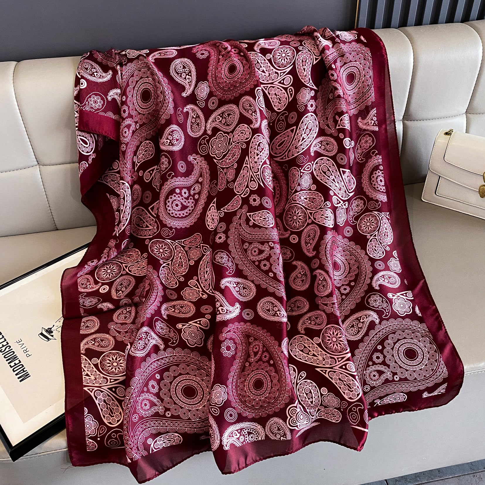 Silk Scarf Mulberry Silk Fashion Scarves Long Lightweight Shawl Wrap …