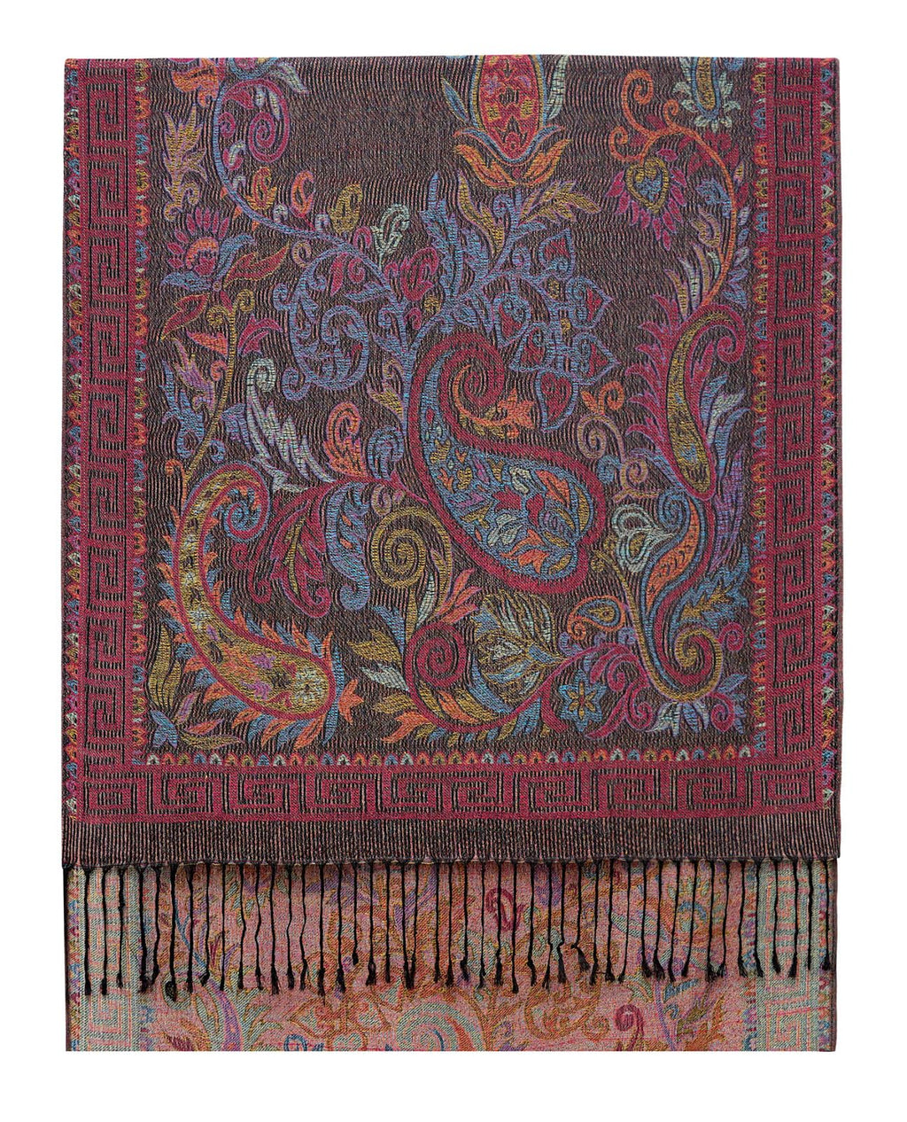 Umjetnost Womens Soft Silky Pashmina Rave Scarf Paisley Pattern Pashmina Shawl Wrap with Fringes